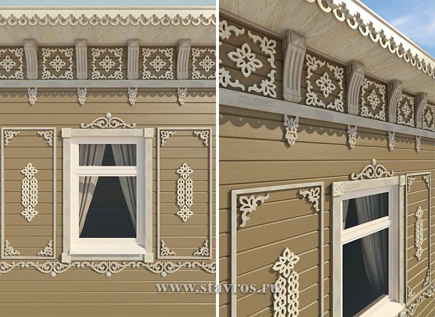 Idea for decorating carved window DR-013