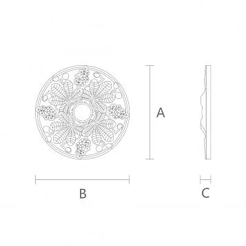 Carved Rosette R-007 in Classic Style