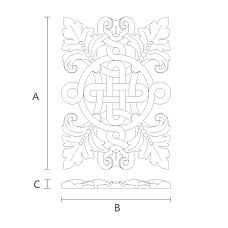 Wooden decorative inlay N-338 for interior decoration, drawing