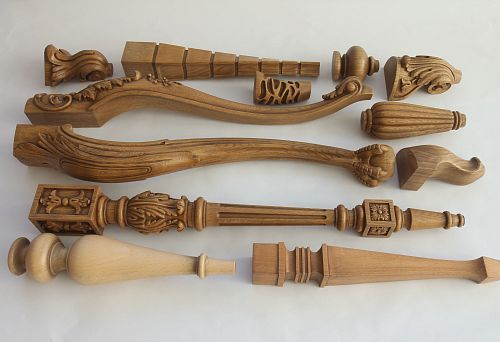 Carved legs for furniture of various shapes and styles