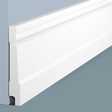 Floor molding B90 from polystyrene HI WOOD, height 90 mm, thickness 15 mm, close-up view
