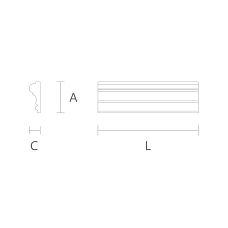 MLD-M-003 molding for interior finishing drawing