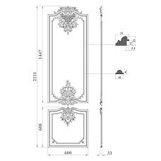 C.VRS-065 Decor Set, Drawing with Dimensions