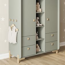Wooden item for children's furniture in the shape of a star