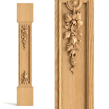 Flat wooden baluster L-113.1