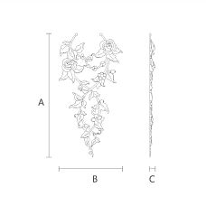 Carved wooden inlay N-475: drawing