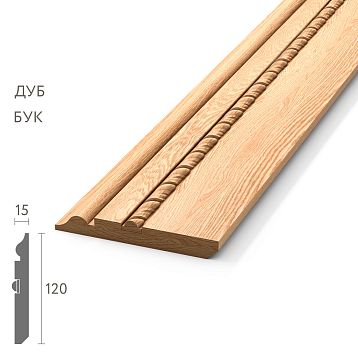 Detailed view of wooden skirting board PLT-001-075