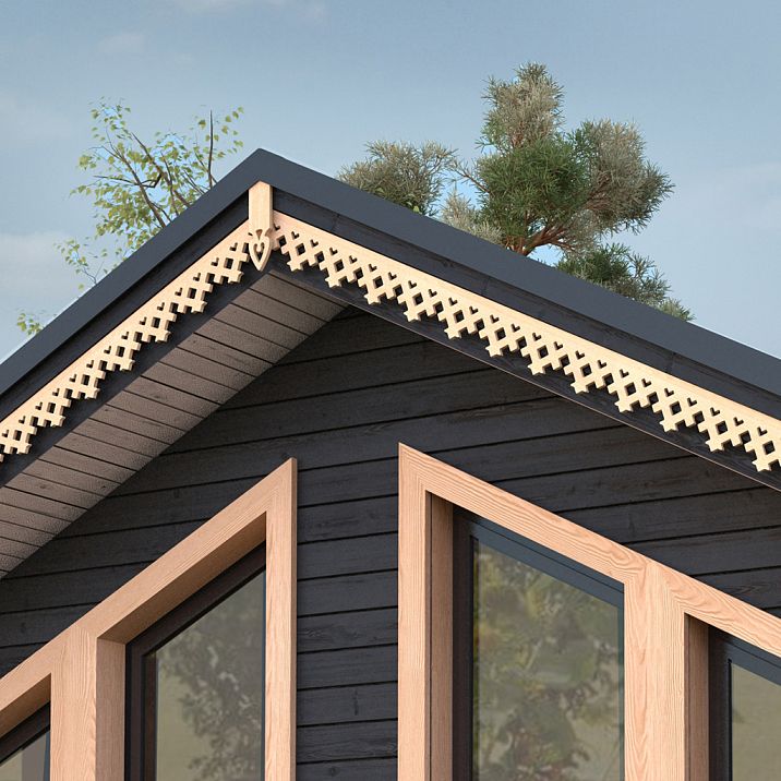 Carved door stop NL-16 from wood for a house, photo of pattern in large scale