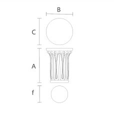 Capital of Column KL-044 in Detail Drawing