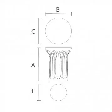 Carved capital KL-044 in solid oak