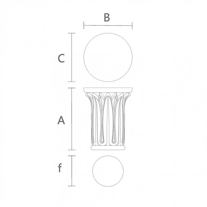 Capital of Column KL-044 in Detail Drawing