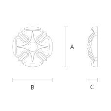 Элегантная Резная Розетка R-003 для Гостиной чертеж