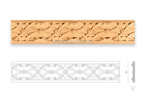 Carved decorative molding with elegant ornament &mdash; an accent in classic interior design