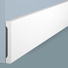 B90V1 floor skirting board from polystyrene HI WOOD, 90 mm high and 14 mm thick, close-up