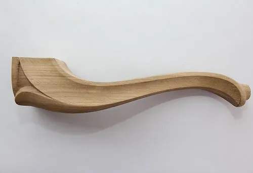 Carved wooden leg 250 mm for stylish interiors.