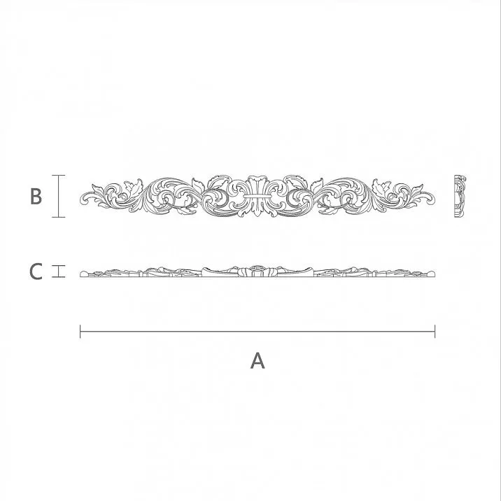 Carved overlay N-478 &mdash; exclusive wooden decor drawing