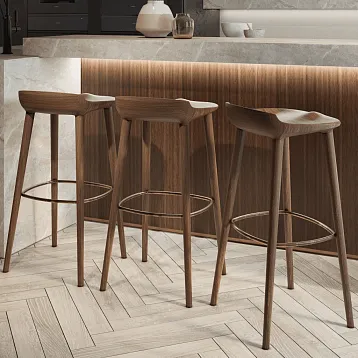 Bar Stool Hygge 003-002 - modern furniture made of oak