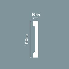 Skirting board B110V1L POLYSTYRENE HI WOOD 110mm x 16mm x 2.0m. L. drawing