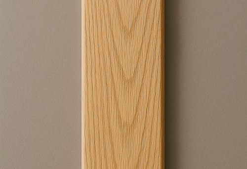 Decorative oak rail with natural wood texture