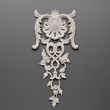 Bedroom interior with panels decorated with polyurethane molding decor NPU.VRS-005