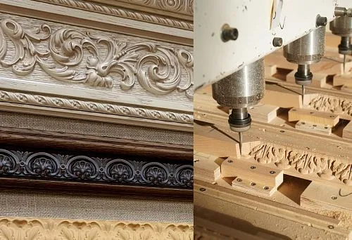 Furniture Hardware Details with Elegant Carved Artistry.