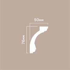 Cornice AL75 POLYSTYRENE HI WOOD 76mm x 50mm x 2.0m. Drawing