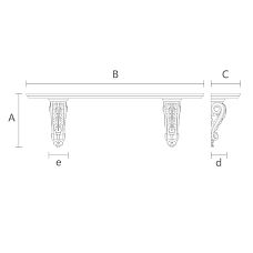 Carved shelf PKR-012.2 drawing
