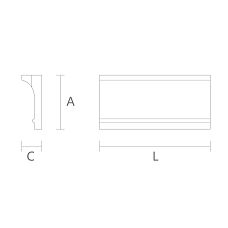 Карниз KZ-005 потолочный чертеж