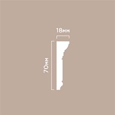 Polystyrene ceiling cornice HI WOOD M1702 white 70x18mm &mdash; close-up