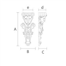 Solid wood bracket KR-035 with high quality &mdash; drawing