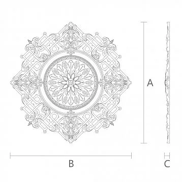 Carved Rosette R-071 for Classic Style