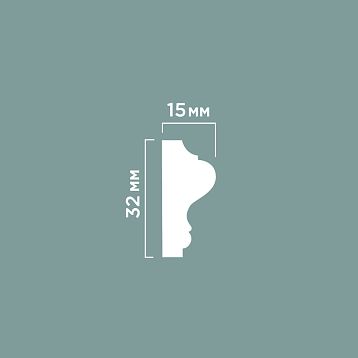 High-density polystyrene molding LD32 HI WOOD, 32&times;15 mm, multi-level relief
