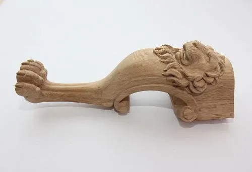Carved wooden leg 450 mm &ndash; style and functionality.