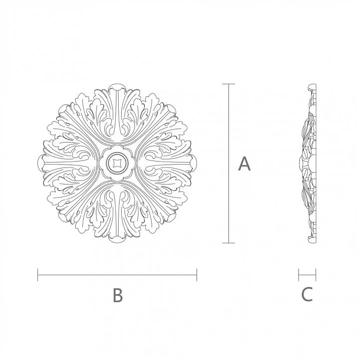 Архитектурная Розетка R-044.1 чертеж