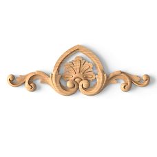 Wooden Inlay N-201 with carved plant pattern for interior decoration