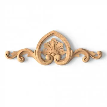 Wooden Inlay N-201 with carved plant pattern for interior decoration