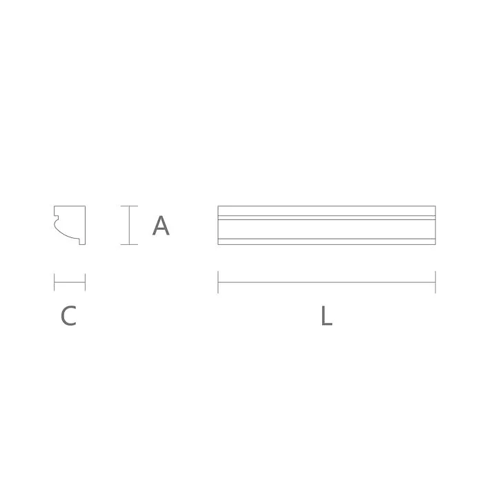 Molding MLD-015 from solid oak, beech