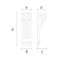 Кронштейн из дерева KR-026: резные узоры и детали чертеж