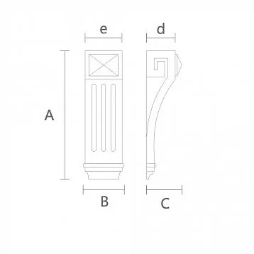 Detailed image of carved bracket KR-026