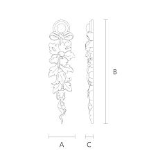 NPU-315R decorative molding drawing with height, width, and thickness specifications for various design projects