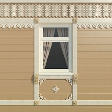 Резной соединительный элемент SNL-11, декор на фото дома