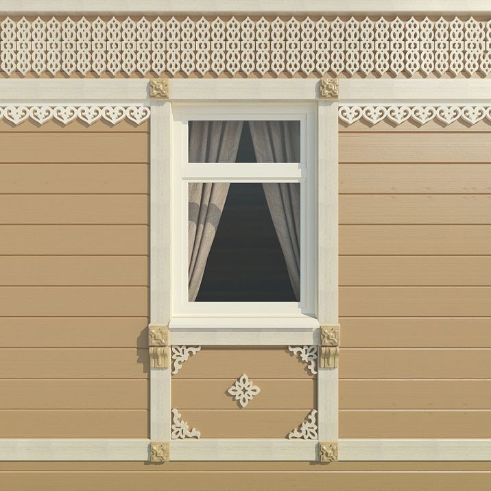 Резной соединительный элемент SNL-11, декор на фото дома