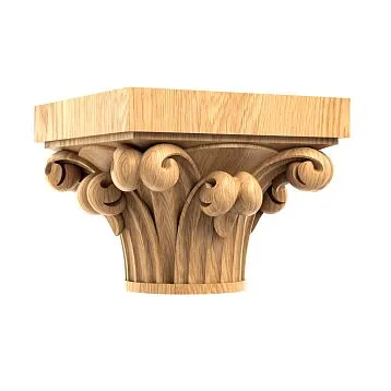 Carved Capital KL-037 from Solid Oak