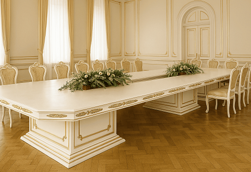 Premium table pedestal for a classical interior of the palace in St. Petersburg