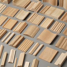 Samples of various molding types from the OMLD-005 set: flat, relief, semi-circular, and combined profiles