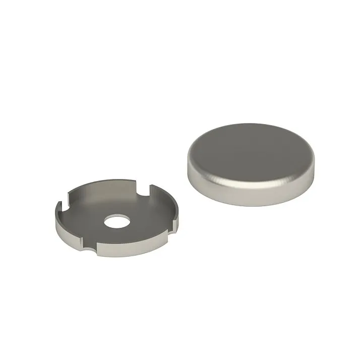 Металлическая заглушка FUR-033 в цвете никель для мебели.