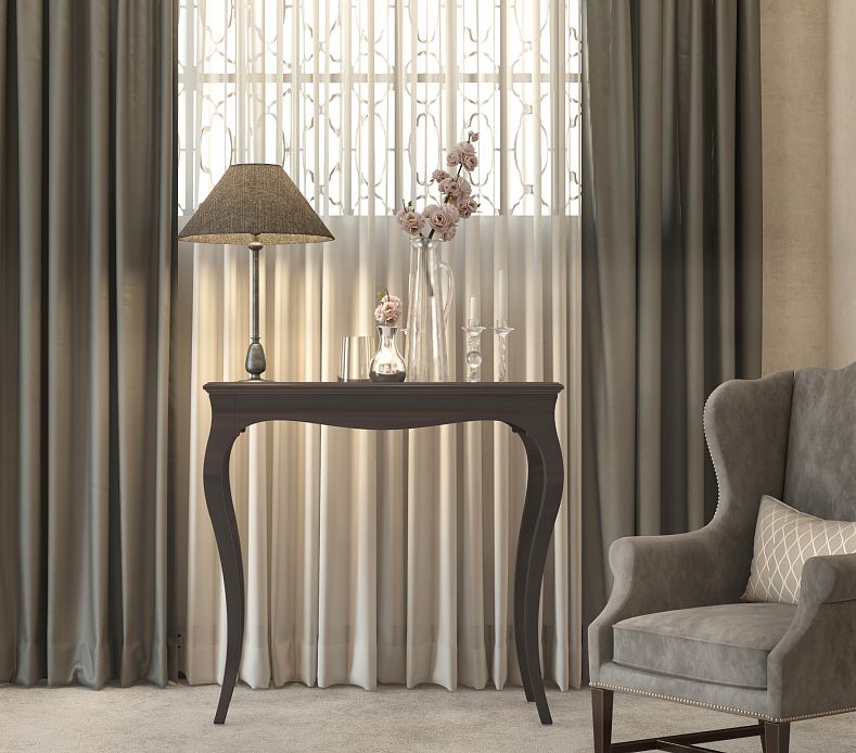 Designer console STL-018 against the wall with decor