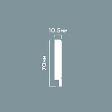 Baseboard B70 POLYSTYRENE HI WOOD 70mm x 10.5mm x 2.0m drawing