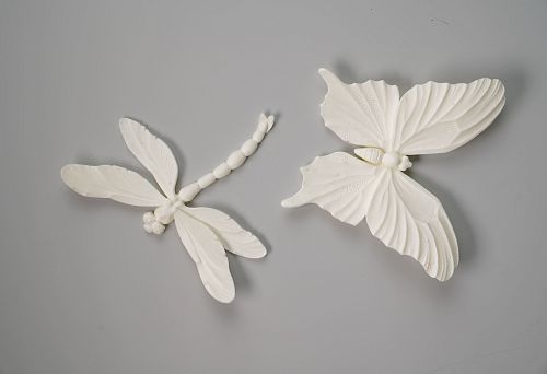 Polyurethane molding in the form of insects for a modern interior