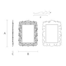 Carved Wooden Frame for Pictures RM-013, drawing